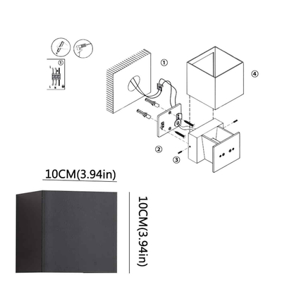 100705 ROTH Φωτιστικό Τοίχου Up & Down LED 2x6W – Θερμό Λευκό 3000K | Απλίκα Εσωτερικού & Εξωτερικού Χώρου IP44