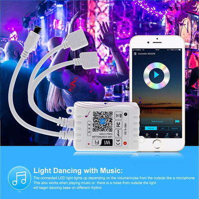 100857 Ασύρματος WiFi LED RGB Controller Smart Home με IR & 2 Εξόδους – 12-24V / 288W – Συμβατός με Alexa & Google Home