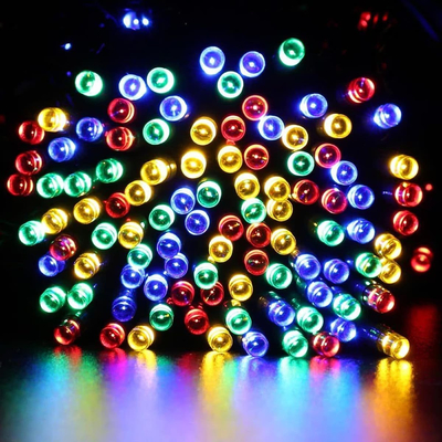 100τμχ LED Ηλιακά Χριστουγεννιάτικα Λαμπάκια RGB