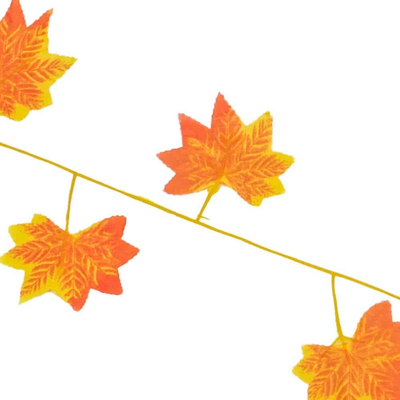 101427 Τεχνητό Φυτό Διακοσμητική Γιρλάντα με 30 Πορτοκαλί Φύλλα Σφενδάμης