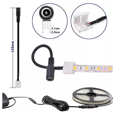 2Pin Σύνδεσμος για Ταινία LED Μονόχρωμη με Θηλυκό Φις