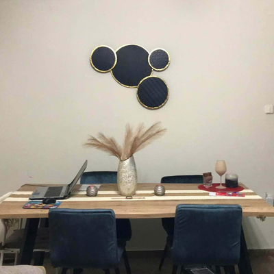 91242 Ξύλινο Διακοσμητικό Τοίχου Spheres BL 73x4x60CM