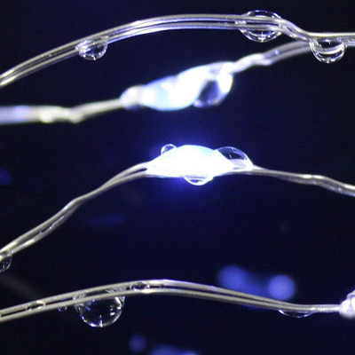 100020 Αδιάβροχα Λαμπάκια LED 4Watt Λευκό με Μπαταρία & Κοντρόλερ – 100τμχ / 10 Μέτρα