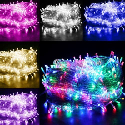 100023 100τμχ Επεκτεινόμενα Χριστουγεννιάτικα Λαμπάκια LED 3Watt RGB