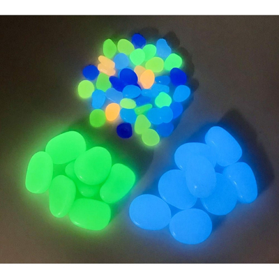 100420 Μεγάλα Διακοσμητικά Φωσφοριζέ Βότσαλα 1KG (Λευκό)