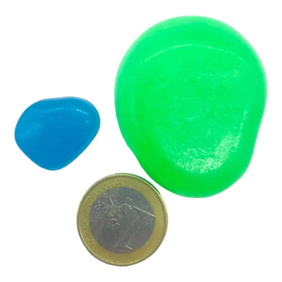 100418 Μεγάλα Διακοσμητικά Φωσφοριζέ Βότσαλα 1KG  (Πράσινο)