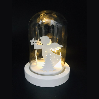 Διακοσμητική Φωτιστική Γυάλα Αγγελάκια 18CM