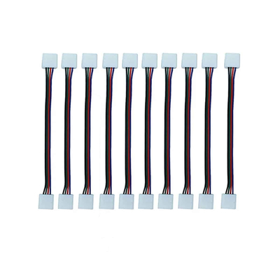 100062 Διπλός Ταχυσύνδεσμος με 15cm Καλώδιο για Ταινίες LED Strip to Strip RGB 7.2W και 14.4W - 10mm