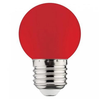100091 Λάμπα LED E27 G45 Γλομπάκι 2W 80lm 260° AC 220-240V IP20 Φ4.5 x Υ6.9cm - 2 Χρόνια Εγγύηση Κόκκινο
