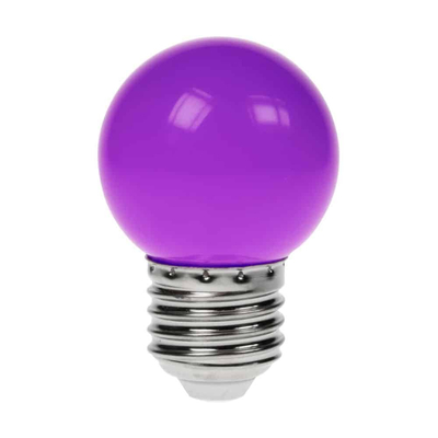 100091 Λάμπα LED E27 G45 Γλομπάκι 2W 80lm 260° AC 220-240V IP20 Φ4.5 x Υ6.9cm - 2 Χρόνια Εγγύηση Μοβ