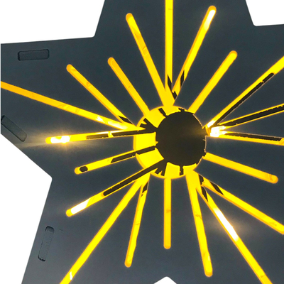 Ξύλινο Διακοσμητικό Νιφάδα με LED