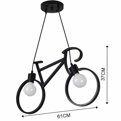 101383 Μεταλλικό Κρεμαστό Φωτιστικό Οροφής Ποδήλατο 2ΧΕ27 37x61cm
