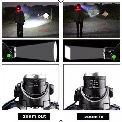 LED Super bright Φακός Κεφαλής Zoomable T6