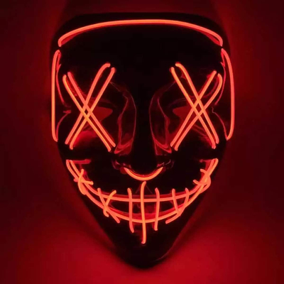 100595 Μάσκα με φωτισμό Led Neon Κόκκινο