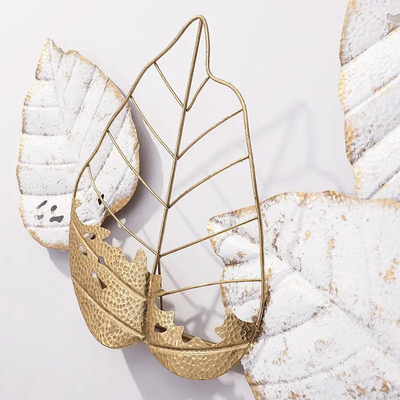 19080 Μεταλλικό Διακοσμητικό Τοίχου Leaves 124x5x54CM