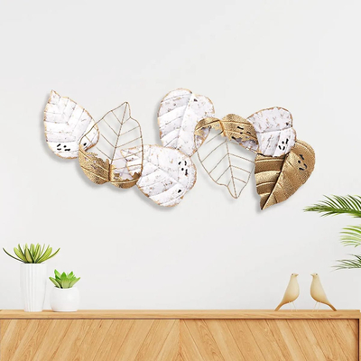 19080 Μεταλλικό Διακοσμητικό Τοίχου Leaves 124x5x54CM