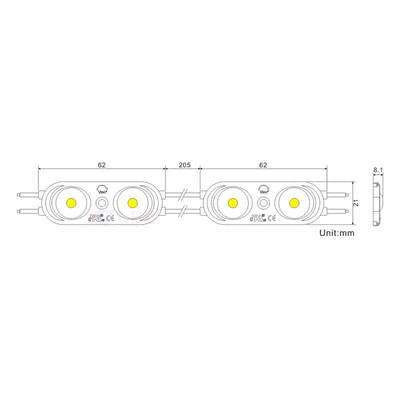 Osram Chip LED Module Επιγραφών 2W 12VDC 200LM 6000K IP67