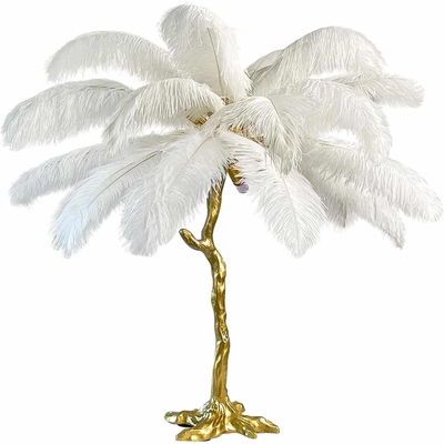 Ostrich Feather Επιτραπέζιο Φωτιστικό με πούπουλο D60