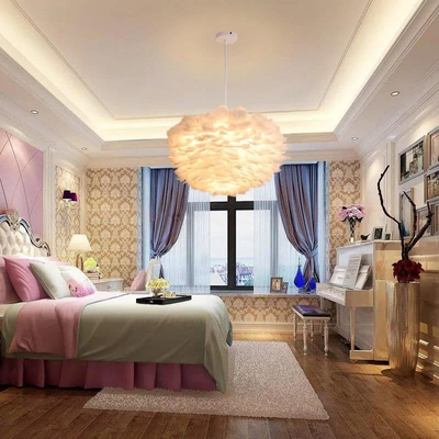 Roma-B Feather Φωτιστικό οροφής με πούπουλο 3ΧΕ27 D50