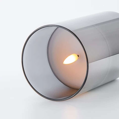 101158 Paraffin Wax Γυάλινο Σετ 3 κεράκια LED θερμό χρώμα φιμέ με χειριστήριο