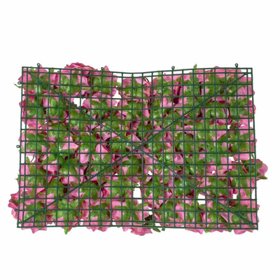 Τεχνητό Διακοσμητικό Πάνελ Λουλουδιών Μ60 x Π40 x Υ6cm ροζ τριαντάφυλλα