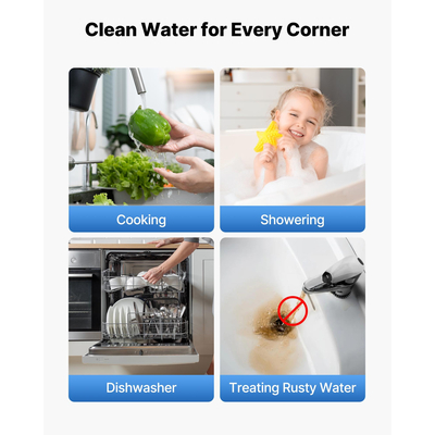 3-Stage Whole House Water Filter System 4.5"x20" IMR Reduce Iron Manganese | VEVOR US