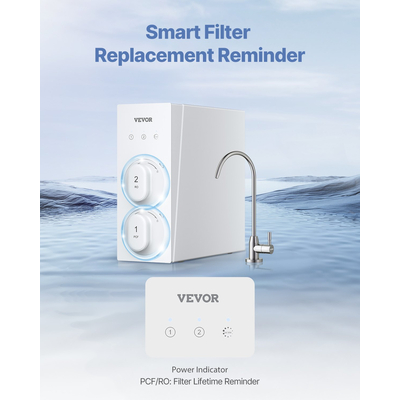 Reverse Osmosis System 400 GPD 8-stage Tankless Under Sink Water Filter System | VEVOR US