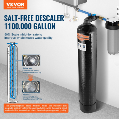 Whole House Salt Free Descaler Water Descaler System for 5-8 Person Family | VEVOR US