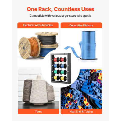 Βάση καρουλιών VEVOR με 4 ρυθμιζόμενες ράβδους, βάση καρουλιού, επιτοίχια τοποθέτηση, χωρητικότητα 150 λίβρες