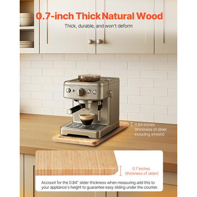 Συρόμενος Δίσκος Συσκευής VEVOR 14,5 x 7,5 ίντσες για Πάγκο Κουζίνας