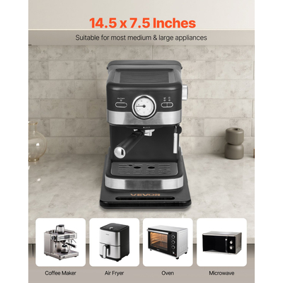 Συρόμενος Δίσκος Συσκευής VEVOR 14,5 x 7,5 ίντσες για Καφετιέρα Μαύρος