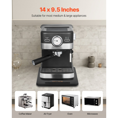 Συρόμενος Δίσκος Συσκευής VEVOR 14 x 9,5 ίντσες για Καφετιέρα Μαύρος