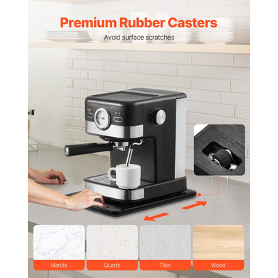 Συρόμενος Δίσκος Συσκευής VEVOR 14 x 9,5 ίντσες για Καφετιέρα Μαύρος