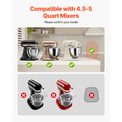 Οβάλ μίξερ VEVOR 14,5 x 9,4 ίντσες για μίξερ με κεφαλή κλίσης 4,5-5 Qt