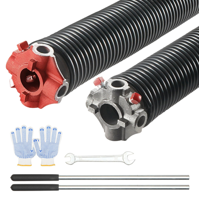 VEVOR Garage Door Torsion Springs, Pair of 0.25 x 2 x 30inch, 16000 Cycles, Garage Door Springs with Non-Slip Winding Bars, Gloves and Mounting Wrench, Electrophoresis Coated for Replacement  | VEVOR CA