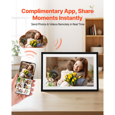 Ψηφιακή κορνίζα VEVOR 260 mm με οθόνη αφής 32GB, 2 τεμάχια κορνίζες Wi-Fi