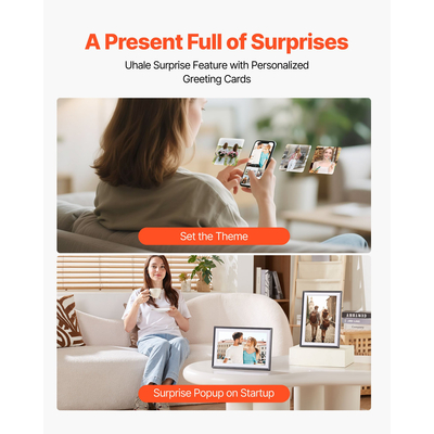 Ψηφιακή κορνίζα VEVOR 260 mm με οθόνη αφής 32GB, 2 τεμάχια κορνίζες Wi-Fi