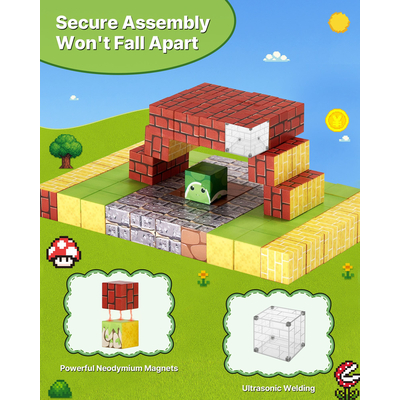 Μαγνητικά Μπλοκ VEVOR Σετ 100 τεμαχίων μαγνητικών μπλοκ STEM Montessori Sensory Toys
