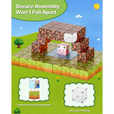 Μαγνητικά Μπλοκ VEVOR 150 τεμ. Σετ Forest Castle STEM Montessori Sensory Toys