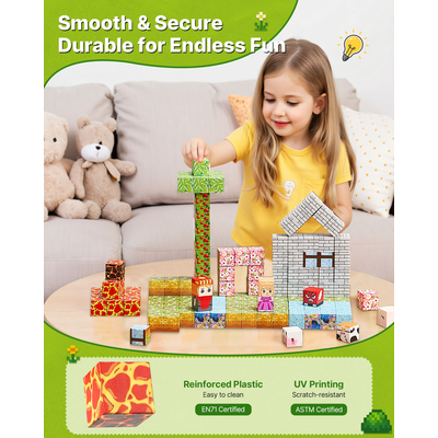 Μαγνητικά Μπλοκ VEVOR 150 τεμ. Σετ Forest Castle STEM Montessori Sensory Toys