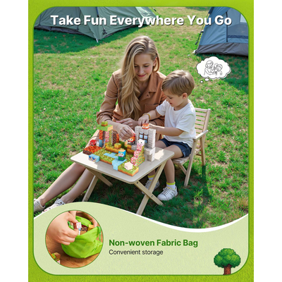 Μαγνητικά Μπλοκ VEVOR 150 τεμ. Σετ Forest Castle STEM Montessori Sensory Toys