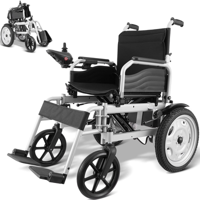 VEVOR Electric Wheelchair for Adults Seniors, 265 lbs Weight Capacity, 17.5in Width Lightweight Foldable Motorized Power Wheelchairs, UP to 12.5Miles Range All Terrain Power Chair, Adjustable Backrest  | VEVOR US