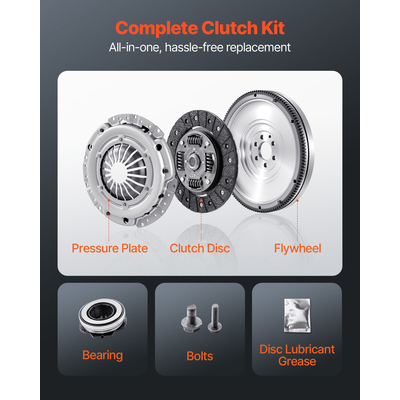 VEVOR OEM Premium Σετ Συμπλέκτη και Πλήρες Σετ Σφονδύλου για Μοντέλα Σειράς Audi A3