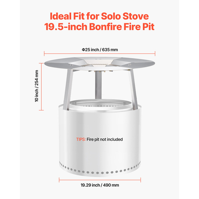 Εκτροπέας θερμότητας τζακιού VEVOR για σόμπα Yukon 635 mm από ανοξείδωτο ατσάλι