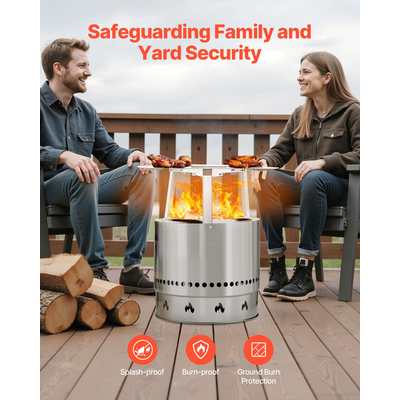 Εκτροπέας θερμότητας τζακιού VEVOR για σόμπα Yukon 635 mm από ανοξείδωτο ατσάλι