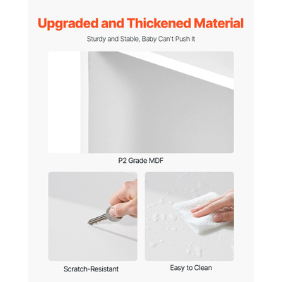 VEVOR 4-επιπέδων παιδική βιβλιοθήκη και αποθήκευση παιχνιδιών με 8 εύκαμπτα πλαστικά δοχεία, λευκό