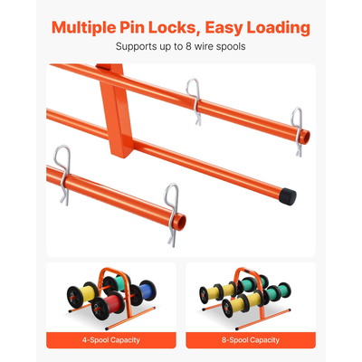 Διανομέας συρμάτων VEVOR Hand Caddy για έως και 8 καρούλια Ηλεκτρικά Βιομηχανικά Λιανικά