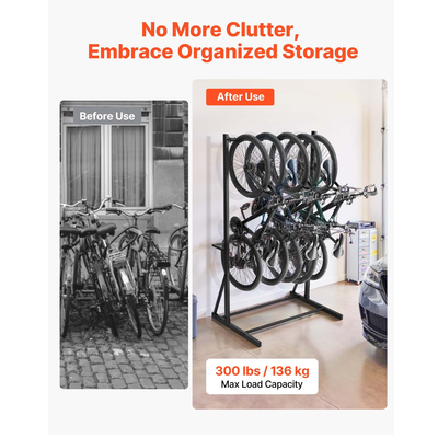 Βάση ποδηλάτου VEVOR Max 5 Bikes, όρθια βάση ποδηλάτου