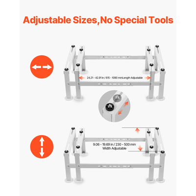 Mini Split Ground Stand Adjustable Anti Vibration for 9000-60000 BTU | VEVOR US