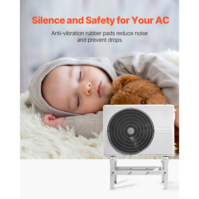 Mini Split Ground Stand Adjustable Anti Vibration for 9000-60000 BTU | VEVOR US